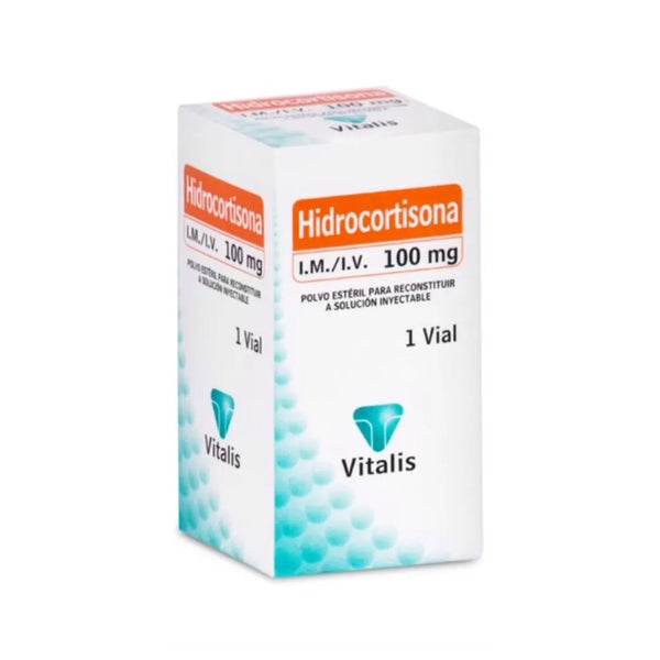 Hidrocortisona 100 Mg I.M./I.V.(Vitalis) Caja X 1 Vial (Hidrocortisona)