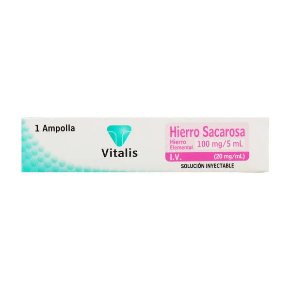 Hierro Sacarosa 100 Mg 1 Amp Vt (Hierro)