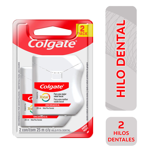 Hilo Dental Colgate Total L2 Encerada 25M Blister X 50 Mt