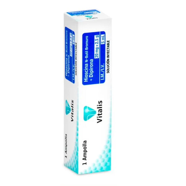 Hioscina N -Butil Bromuro 20 Mg + Dipirona 2.5 Gr (Vitalis) Ampolla X 1 Ml (N-Butilbromuro De Hioscina - Dipirona)