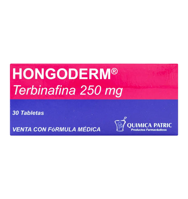 Hongoderm 250 Mg 30 Tabletas (Terbinafina)