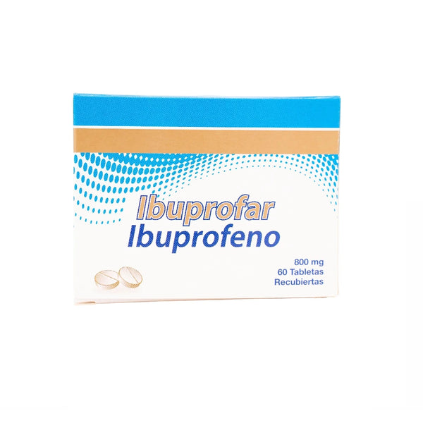 Ibuprofar (Ibuprofeno) 800 Mg x 60 Tabletas