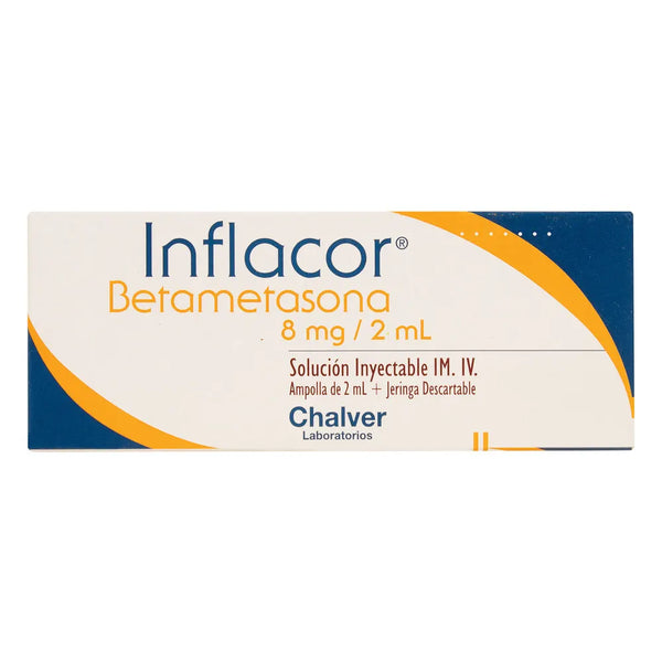 Inflacor 8 Mg Iny Amp X 2 Ml + Jer Ampolla X 1.00 Ml (Betametasona)