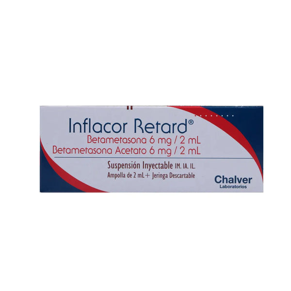 Inflacor Retard 6 Mg Iny Amp X 2 Ml + Jer Ampolla X 1.00 Ml (Betametasona)