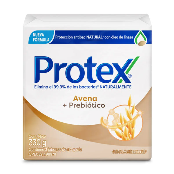Jabon Antibacterial Protex Avena X 3 Uni X 110 Grs C/U Tripack X 330 Gr