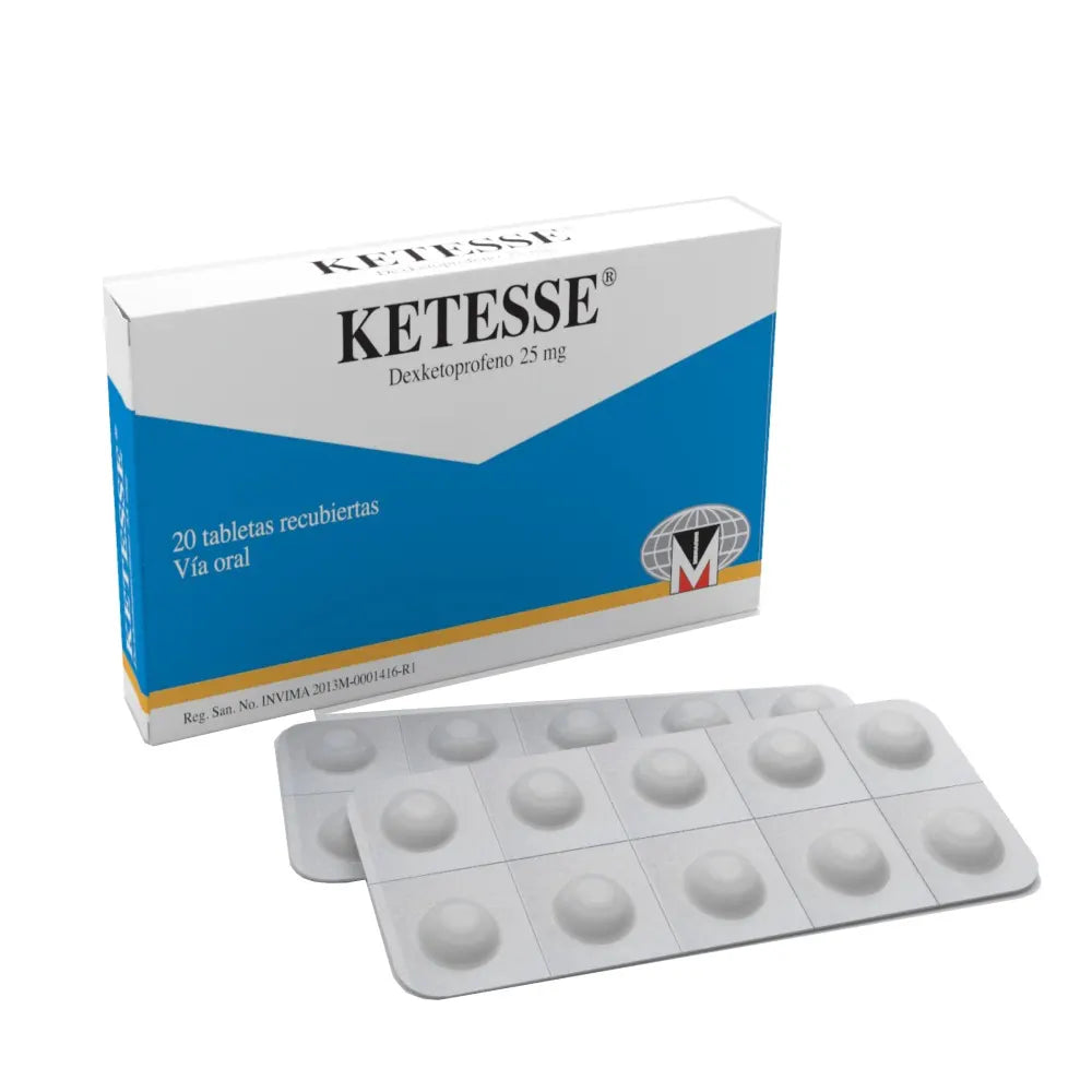 Ketesse 25 Mg Caja X 20 Tab (Dexketoprofeno) – Droguerías Multifarma
