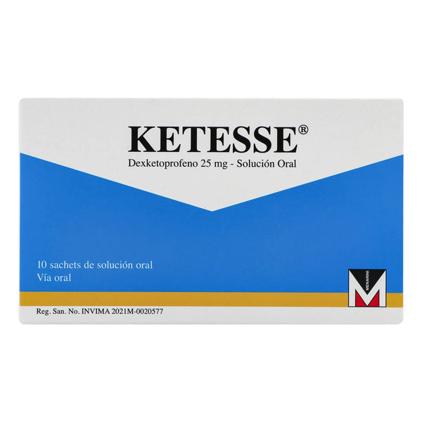 Ketesse 25 Mg Caja X 10 Sachet (Dexketoprofeno)