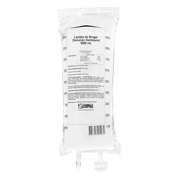Lactacto De Ringer (Hartmann) 1000Ml Pvc Bolsa X 1000 Ml