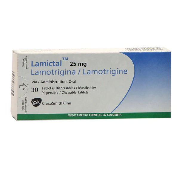 Lamictal Dispersable 25 Mg Caja X 30 Tab (Lamotrigina)