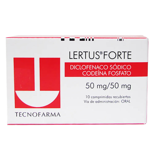 Lertus Forte Caja X 10 Comp (Diclofenaco - Codeina)
