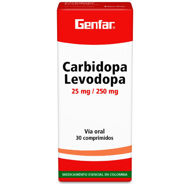Levodopa Carbidopa 25 Mg (Genfar) Caja X 30 Tab (Carbidopa - Levodopa)