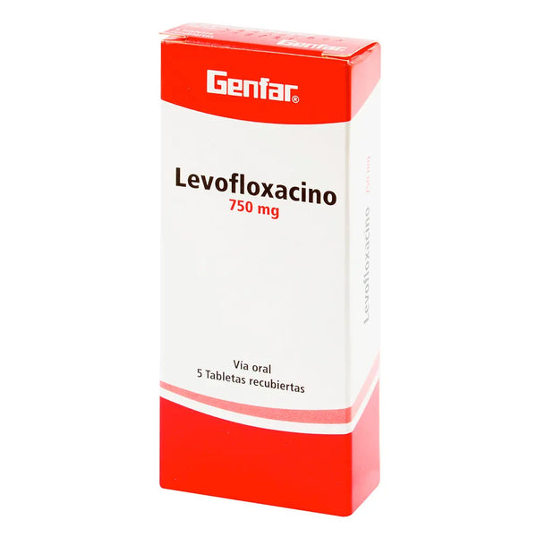 Levofloxacino 750 Mg (Genfar) Caja X 5 Tab (Levofloxacina)
