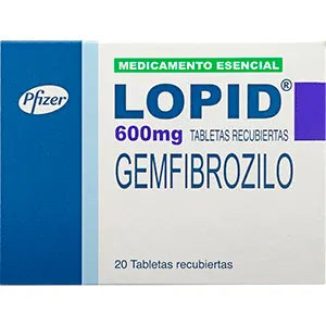Lopid 600 Mg Caja X 20 Tab (Gemfibrozilo)