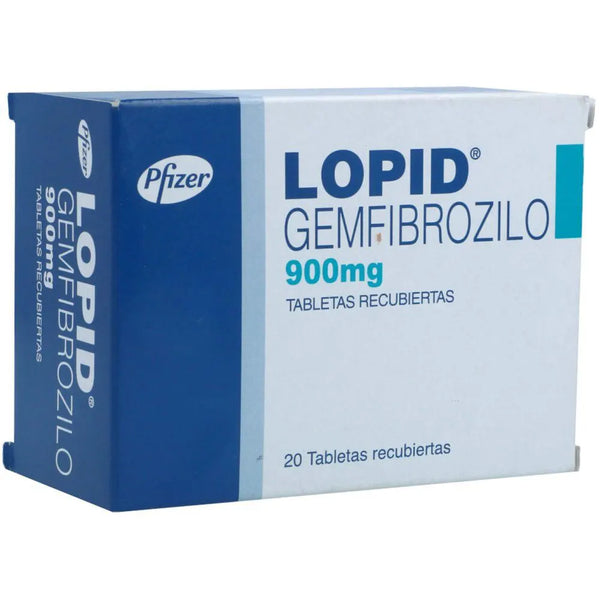 Lopid 900 Mg Frasco X 20 Tab (Gemfibrozilo)