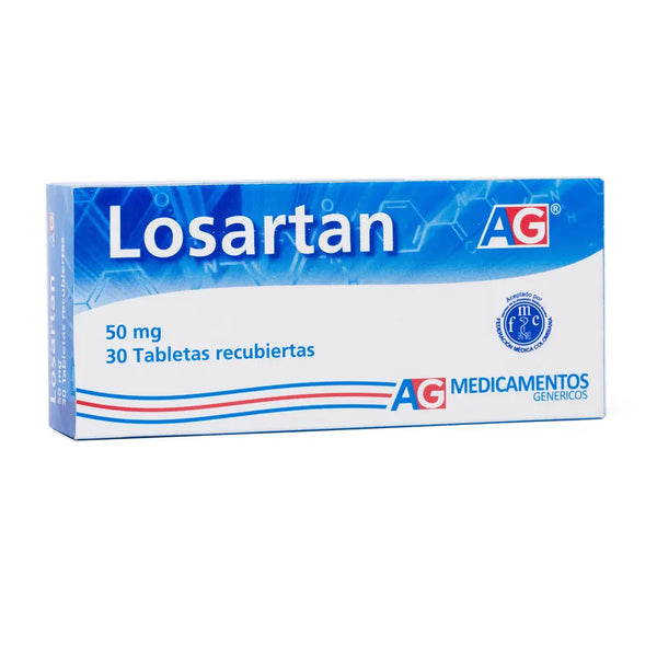Losartan Potasico 50 Mg (Ag) Caja X 30 Tab (Losartan)