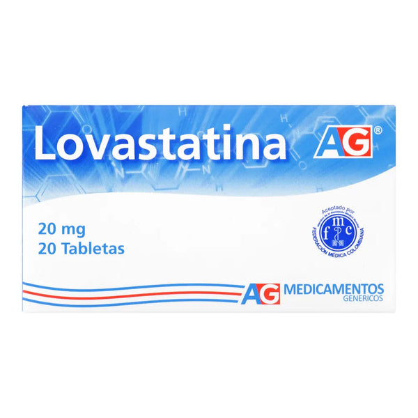 Lovastatina 20 Mg (Ag) Caja X 20 Tab (Lovastatina)
