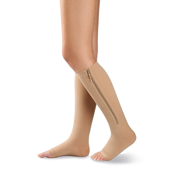 Media Medivaric Cremallera Talla M Beige Mediana Comppresion Caja X 1 Und
