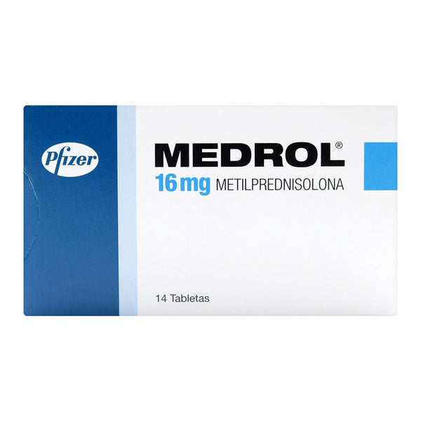Medrol 16 Mg 14 Tabletas (A)(3%+)(Pae) (Metilprednisolona)