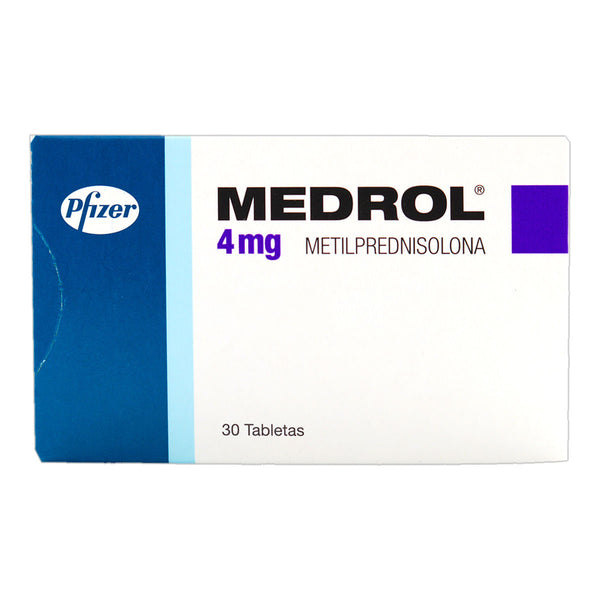 Medrol 4 Mg 30 Tabletas (Metilprednisolona)