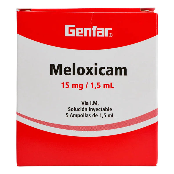 Meloxicam 15 Mg/1.5 Ml Iny Caja X 5 Amp (Meloxicam)