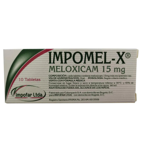 Meloxicam (Impomel - X) 15 Mg Caja X 10 Tab (Meloxicam)