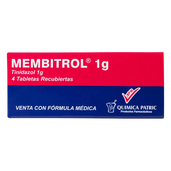 Membitrol 1 Gramo 4 Tabletas (Tinidazol)