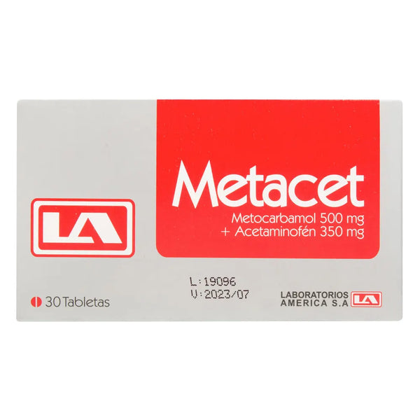Metacet 500 Mg/350 Mg 30 Tbs La (Acetaminofén-Metocarbamol)