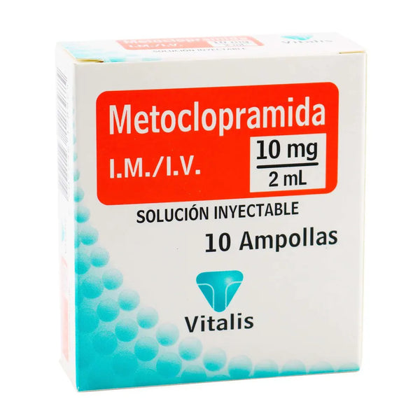 Metoclopramida 10 Mg/2 Ml 10 Ampollas Vt (Metoclopramida)