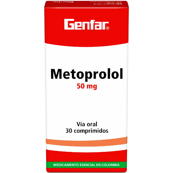 Metoprolol 50 Mg (Genfar) Caja X 30 Tab (Metoprolol  )