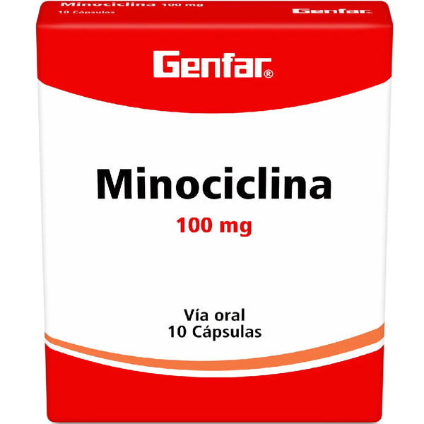 Minociclina 100 Mg (Genfar) Caja X 10 Cap (Minociclina)