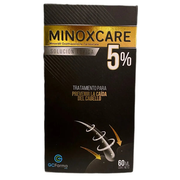 Minoxcare 5% 60 Ml (Minoxidil Oxothiazolidine Carboxilate) Tratamiento para Prevenir La Caida Del Cabello