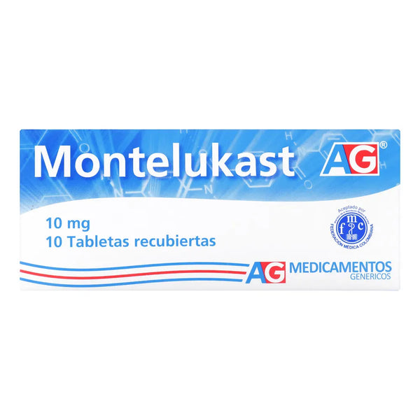 Montelukast 10 Mg (Ag) Caja X 10 Tab (Montelukast)