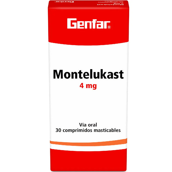 Montelukast 4 Mg (Genfar) Caja X 30 Tab (Montelukast)