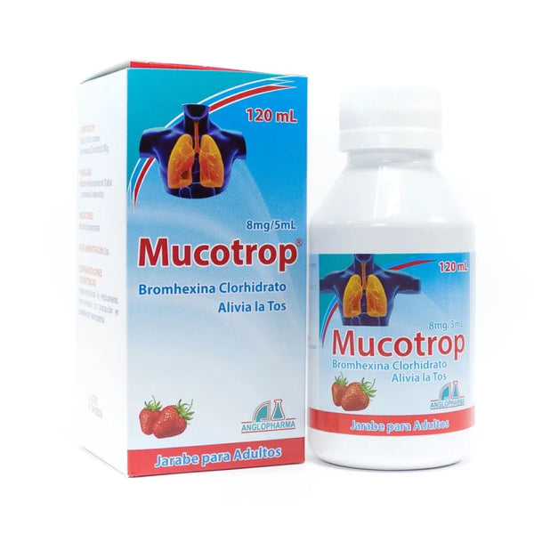 Mucotrop Jarabe Para Adultos (Bromhexina Clorhidrato) Alivia la Tos