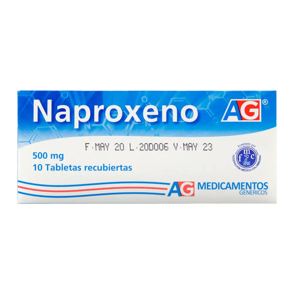 Naproxeno 500 Mg (Ag) Caja X 10 Tab (Naproxeno)
