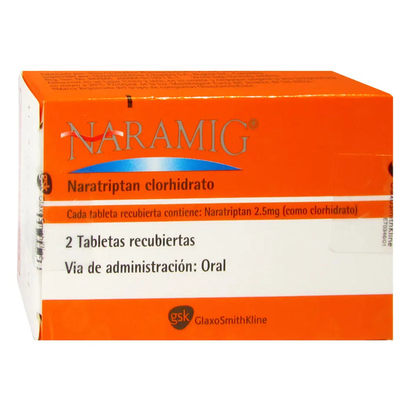 Naramig 2.5 Mg Caja X 2 Tab (Naratriptan)