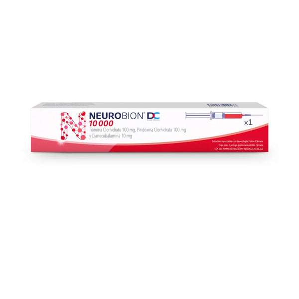 Neurobion Dc Doble Camera Vitaminas Del Complejo B Con Vitamina B1 Vitamina B6 Y Vitamina B12 Caja X 1 Amp (Cianocobalamina - Piridoxina - Tiamina)