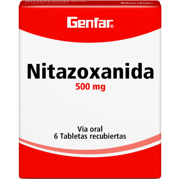 Nitazoxanida 500 Mg (Genfar) Caja X 6 Tab (Nitazoxanida)