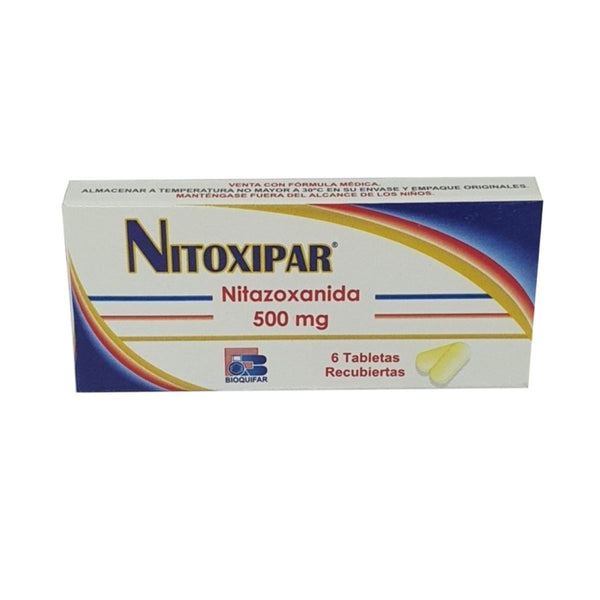 Nitoxipar 500 Mg (Nitazoxanida)) Tableta X 6 Und