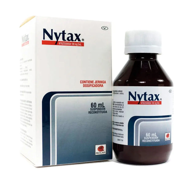 Nytax Suspension 100 Mg Frasco X 60.00 Ml (Nitazoxanida)
