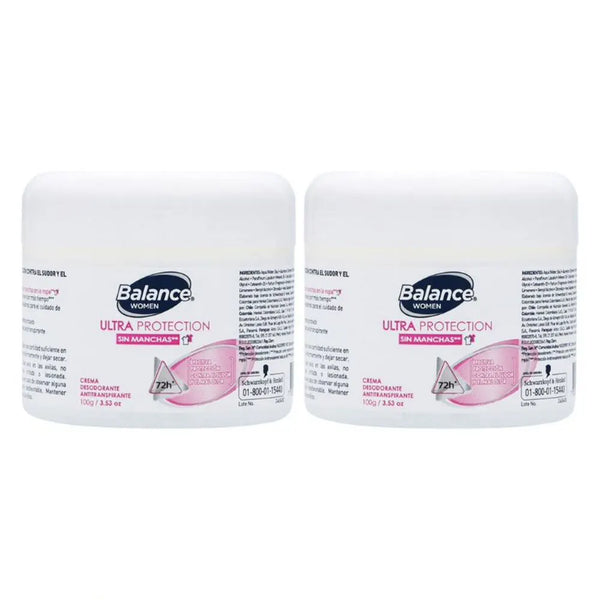 Oferta Desodorante Balance Women Ultra Proteccion Sin Manchas 2 X 1 Pote X 100 Gr