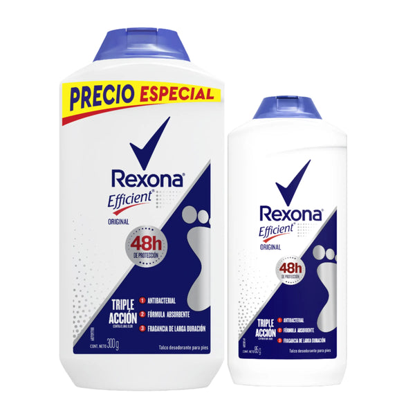 Oferta Talco Rexona Efficient Original 300G+85G Precio Especial