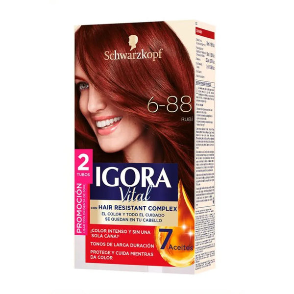Oferta Tinte Igora Vital Permanente 6-88 Rubi Doble Tubo Precio Especial Tubo X 1 Und