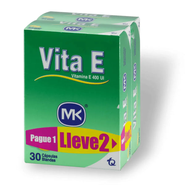 Oferta Vitamina Vita E 400 X 30 Tab Mk Gratis Caja X 30 Tableta Frasco X 30 Tab