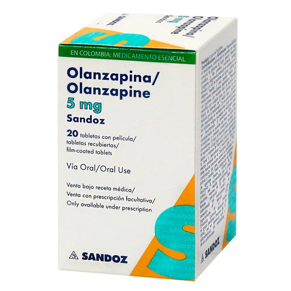 Olanzapina 5 Mg (Sandoz) Caja X 20 Tab (Olanzapina)