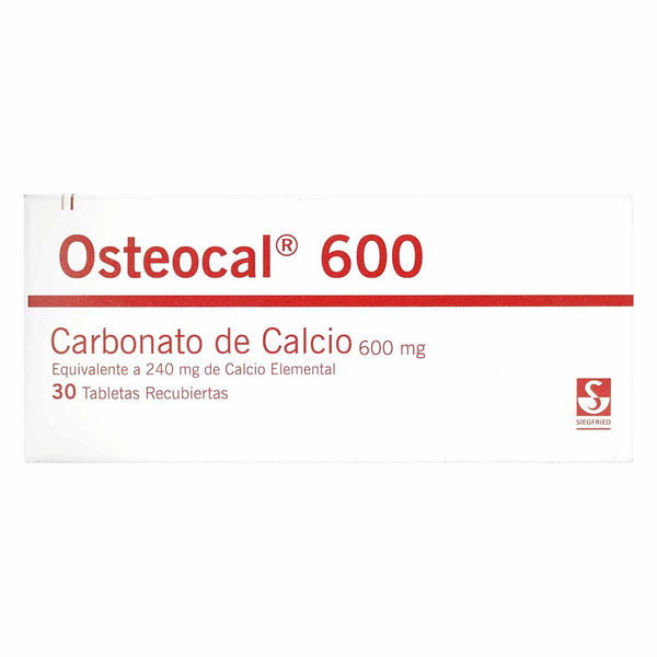 Osteocal 600 Mg 30 Tabletas (Carbonato De Calcio)