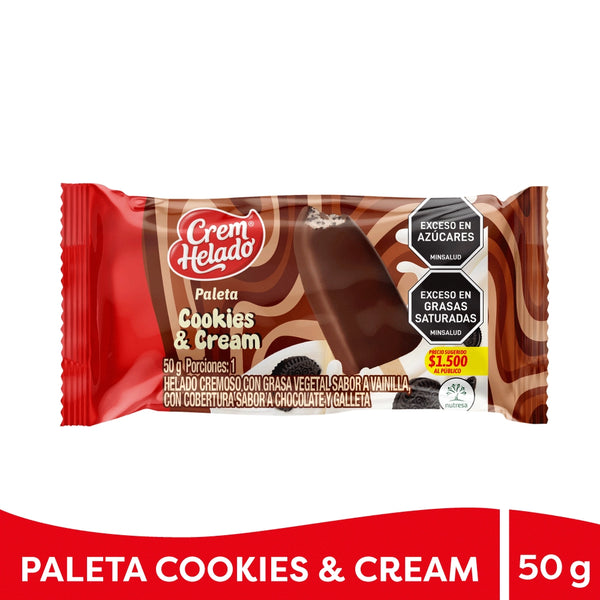 Paleta Cookis & Cream 50 Gr