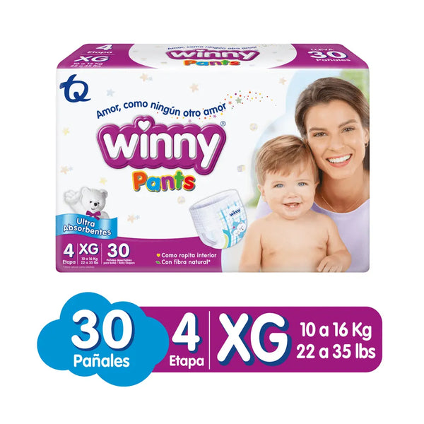 Pañal Winny Pants Etapa 4/Xg Paquete X 30 Und