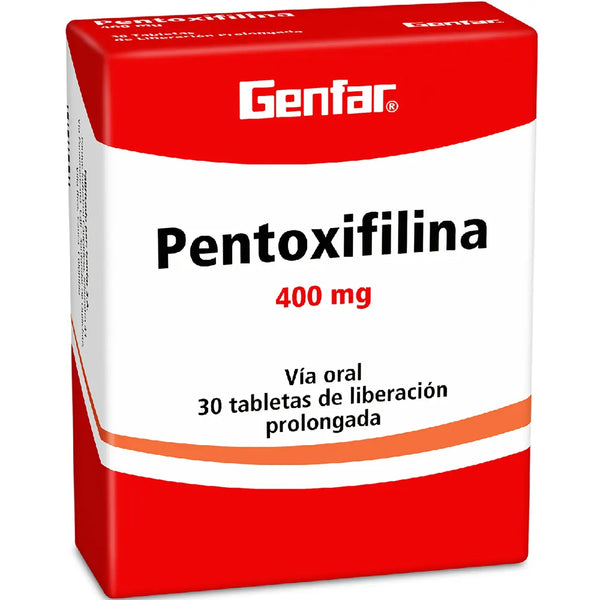 Pentoxifilina 400 Mg (Genfar) Caja X 30 Tab (Pentoxifilina)