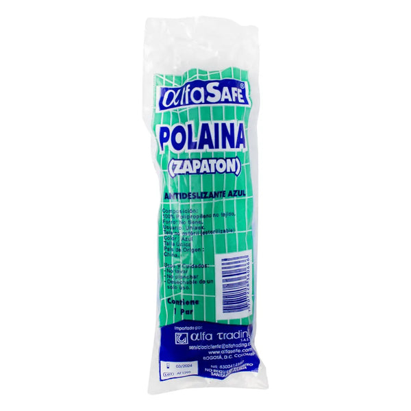 Polaina Zapaton Antideslizante Azul Und